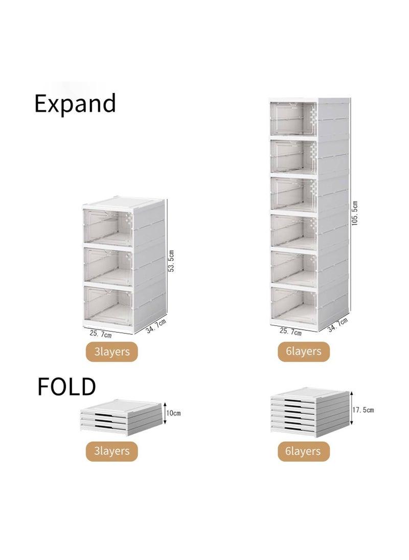 ARNOTEC - Shoe Box Transparent Sneakers Storage Box Storage Box Shoe Box Shoe Box Box Shelf Storage Box Clog Box No Tools Required Folding Shoes Storage Space Saving Large Capacity Stackable Entrance Sneakers (3 pack) - Image 1