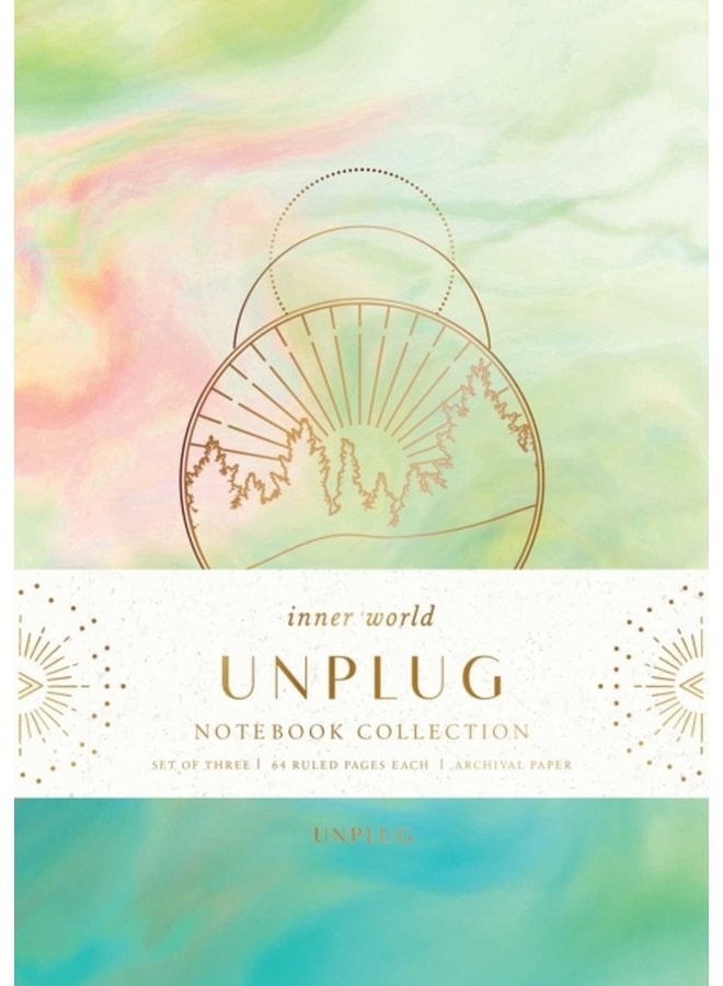 Unplug Sewn Notebook Collection Set of 3 - Paperback