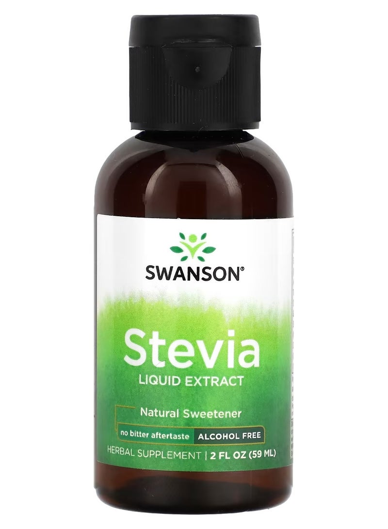 سوانسون، مستخلص ستيفيا السائل، خالي من الكحول، 2 أونصة سائلة (59 مل)