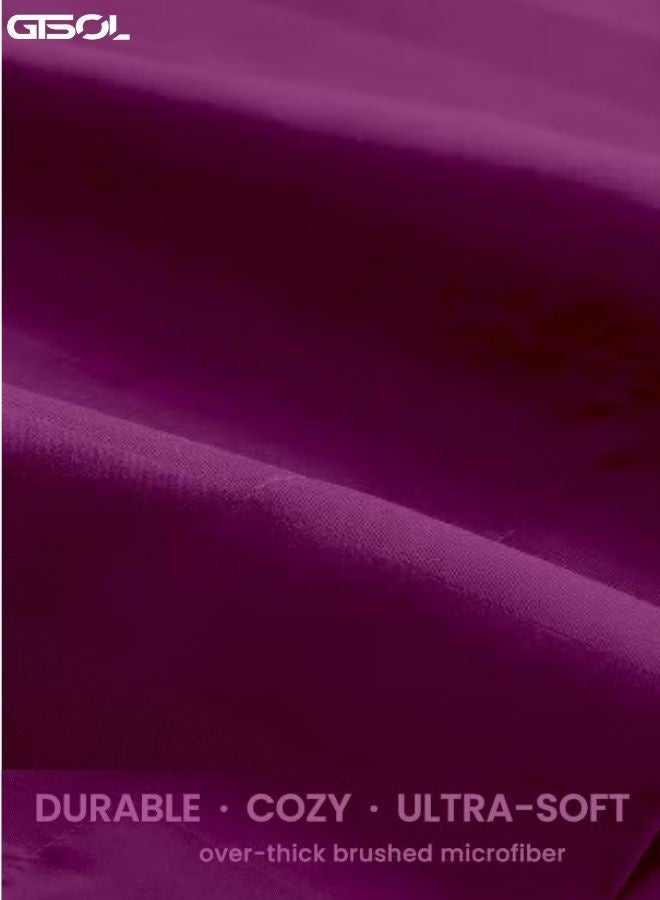 GTSOL 4-Piece Luxury King Size Striped Bedding Set – Premium Microfiber Duvet Cover Set with Deep Pocket Fitted Sheet (200x200+30cm) & 2 Pillowcases (48x74+5cm) – Soft Hotel Collection Comforter Cover Set for King Bed – Elegant Modern Bedroom Bedding - Image 4