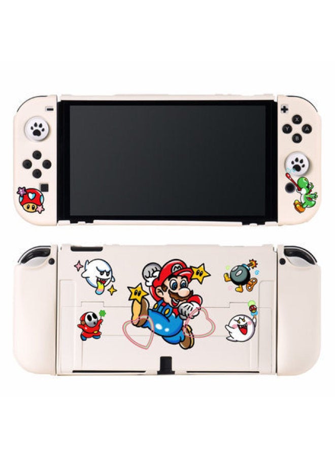 general Red Stamp Customized Nintendo Switch Oled Console Protection Case Storage Bag Base Ns Protection Shell-Product Color:OLED/NS Black Clutch-Model:OLED White Crazy Mario Case - Image 1