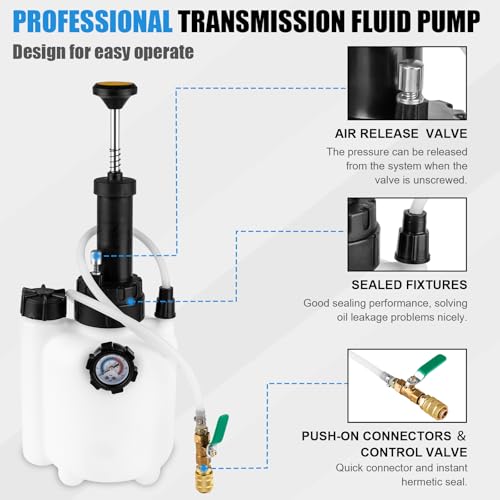 BetyBedy 3L Transmission Fluid Pump Kit, Fluid Transfer Pump with 13PCS ATF Adapters, Manual Transmission Oil Pump for Automotive Oil Filling System, Manual ATF Fluid Transfer Pump for Oil - Image 3