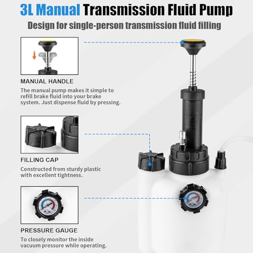 BetyBedy 3L Transmission Fluid Pump Kit, Fluid Transfer Pump with 13PCS ATF Adapters, Manual Transmission Oil Pump for Automotive Oil Filling System, Manual ATF Fluid Transfer Pump for Oil - Image 2