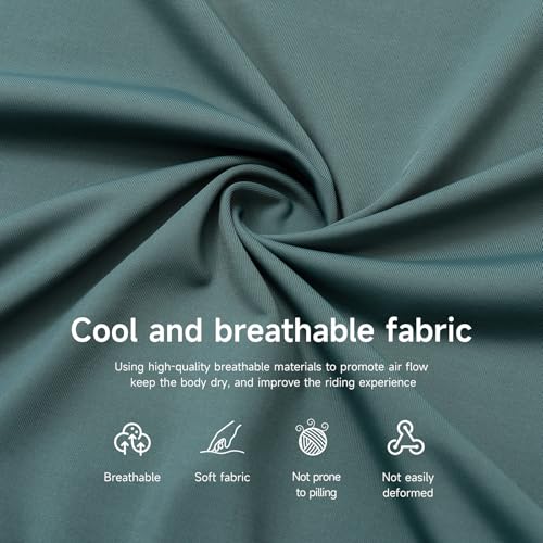 Santic Men's Cycling Jersey Short Sleeve Tops Pro Road Bike Shirt Full Zipper UPF 50+ Bicycle Jersey with Pockets Dark Green - Image 5