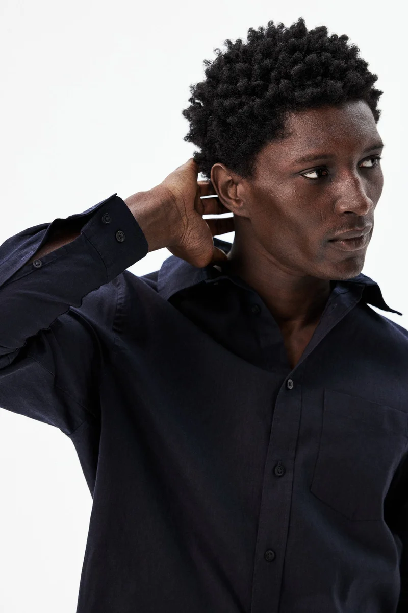 H&M Regular Fit Linen-blend shirt