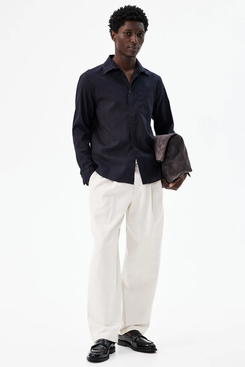 H&M Regular Fit Linen-blend shirt