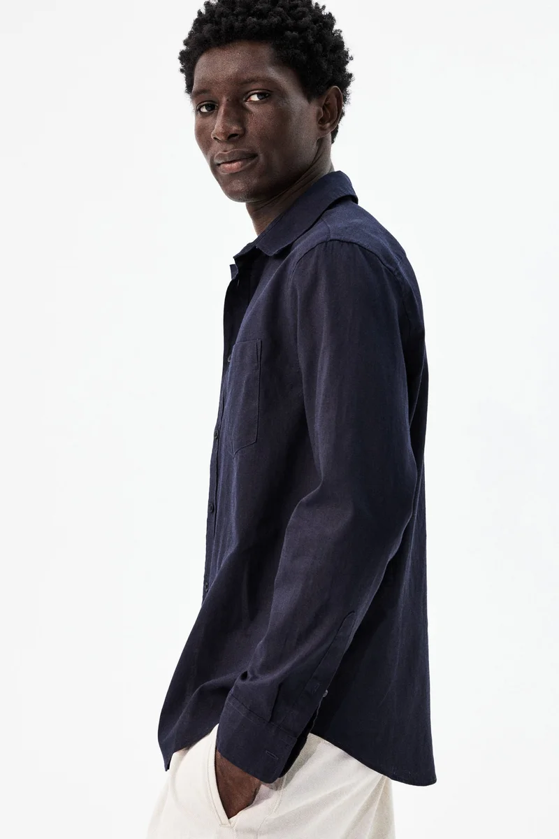 H&M Regular Fit Linen-blend shirt