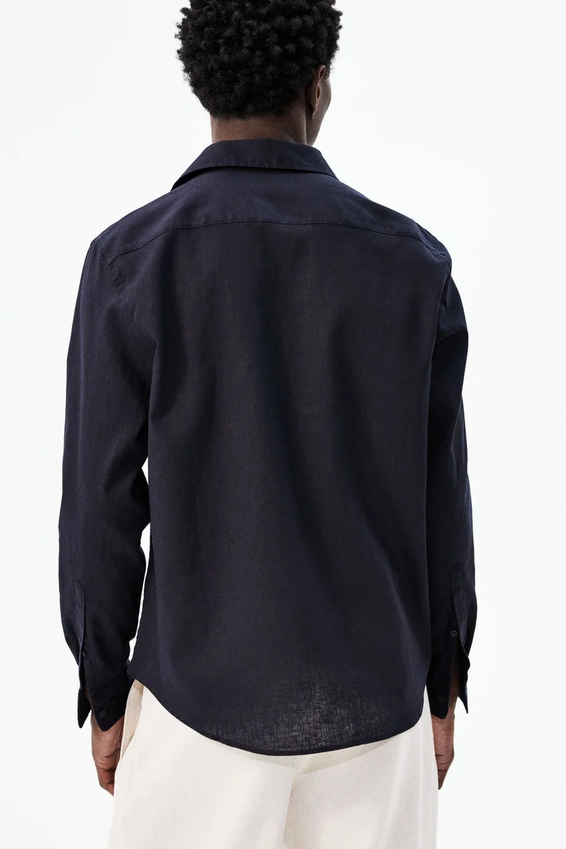 H&M Regular Fit Linen-blend shirt