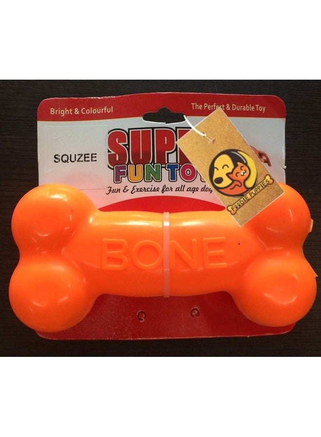 Fun Squeeze Bone Dog Toy - Color May Vary