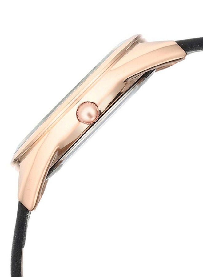 Fastrack Vyb Spotlight Quartz Analog Black Dial Watch For Women With Black Leather Strap - Image 4