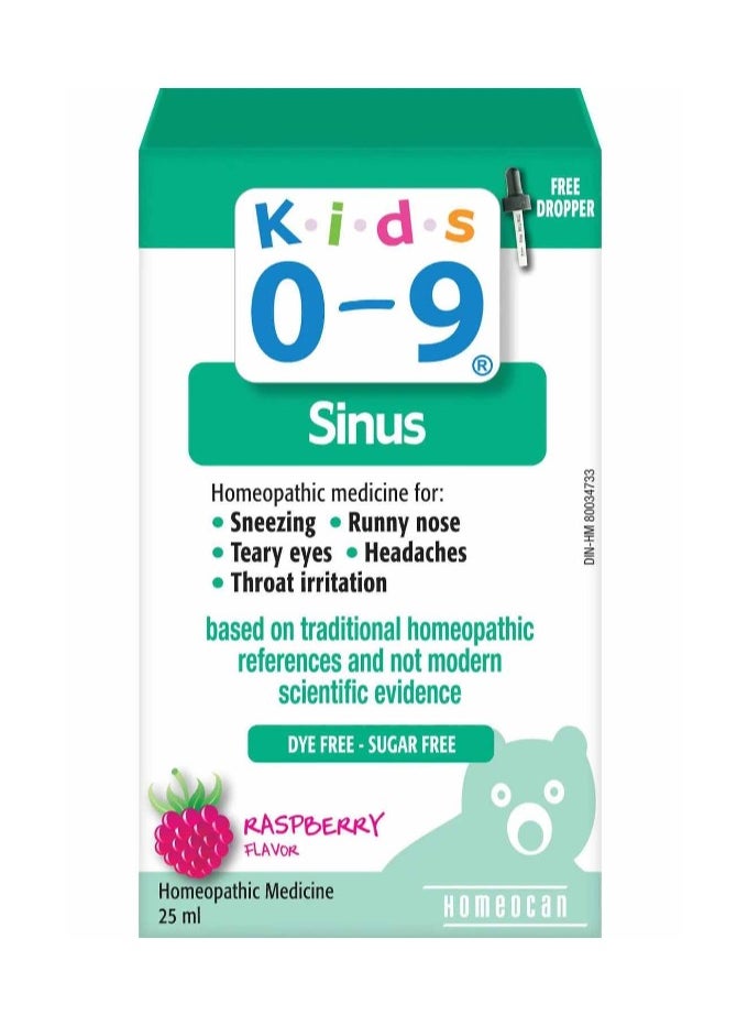 Homeocan Kids 0-9 Sinus Oral Medicine For Child's Sinuses 25ml  - Image 1
