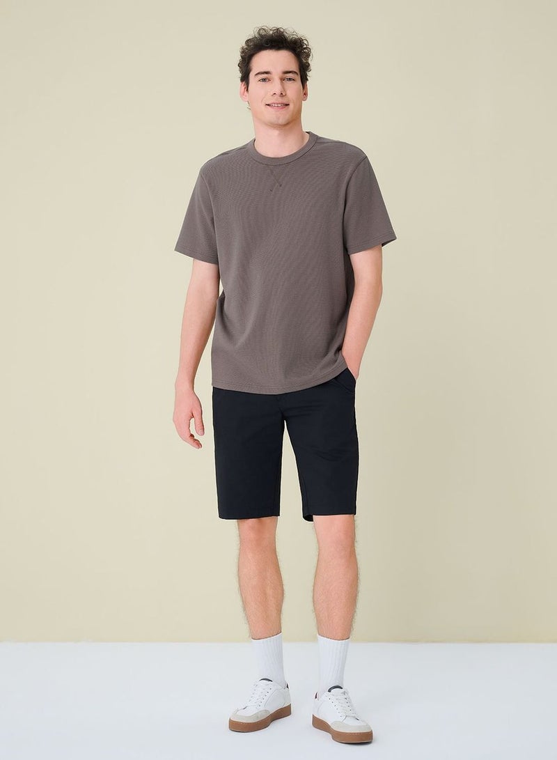 GIORDANO Men’s Regular Fit Stretch Waffle Tee - Image 2