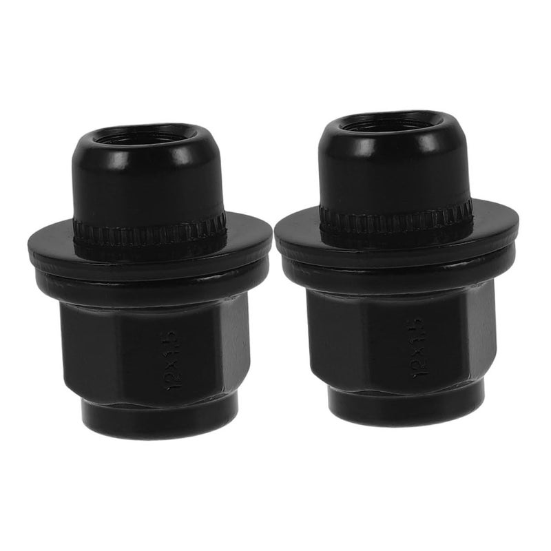 مجموعة من 2 قطعة من مسامير محاور الإطارات السوداء من Healifty، قياس 12x1.5 مم، متوافقة مع طرازات تويوتا لاستخدامها في عجلات السيارات والشاحنات. - Image 1