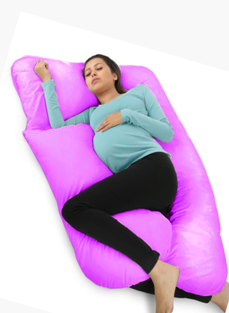 Banotex Pregnancy Pillow Made of Cotton with Pure Microfiber Blend Filling 120 x 80 cm Pink - Image 2