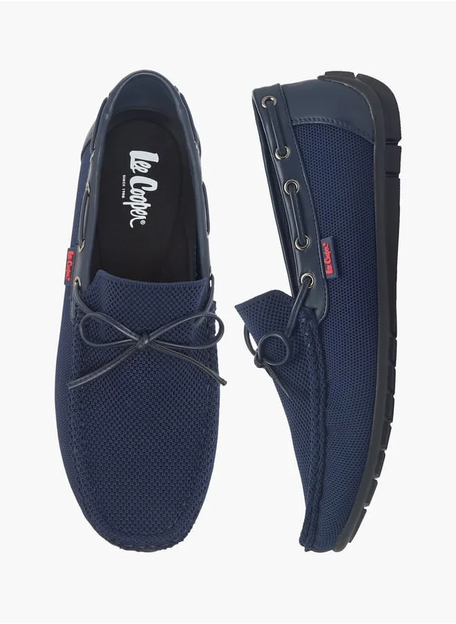 لي كوبر Men's Textured Slip-On Moccasins