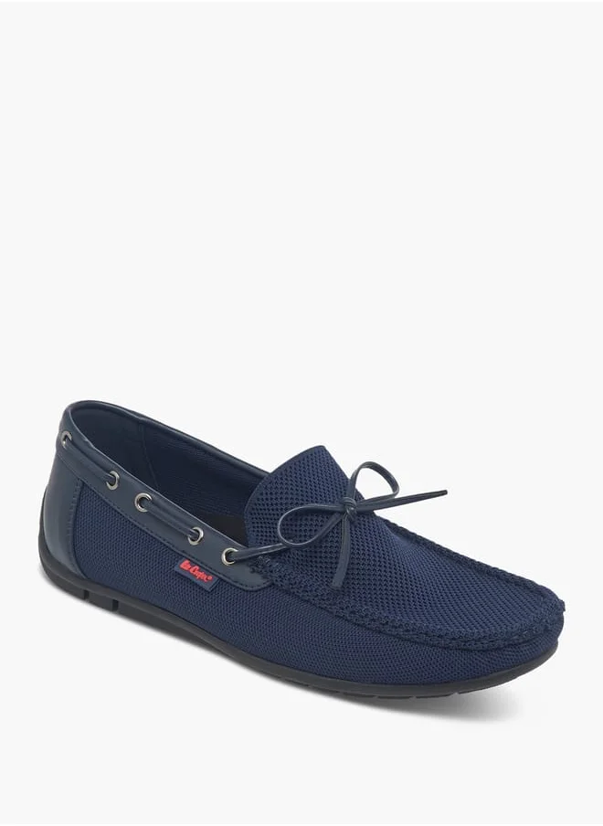 لي كوبر Men's Textured Slip-On Moccasins