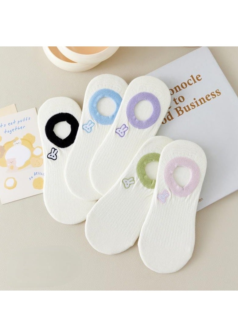 Generic - Women Absorb Sweat and Deodorize Socks 5 Pairs High Quality Socks One Size Fits All - Image 1