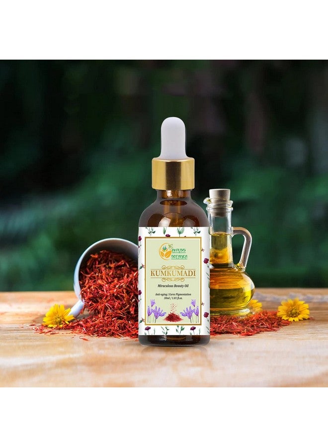 هيربس بوتيانيكا زيت كومكومادي من هيربس بوتانيكا، زيت وجه نقي من الأيورفيدا مع الزعفران، سيروم مرطب للوجه، 26 عشبة، 30 مل - Image 3