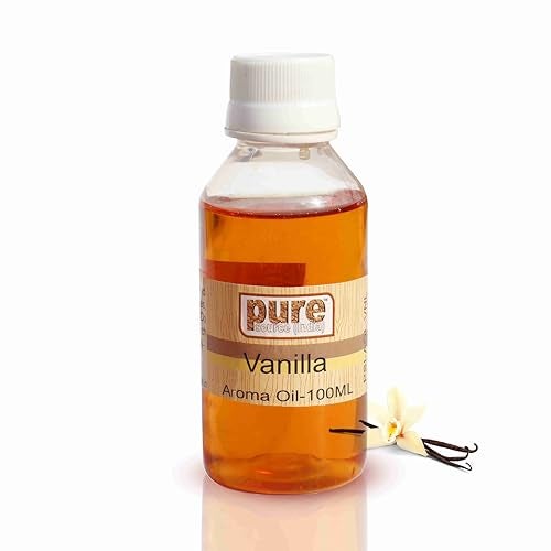Pure Source India Vanilla Aroma Oil Undiluted 100 ML Pack Suitable for Aroma,Potpourri,Soap Making,Spa etc - Image 1