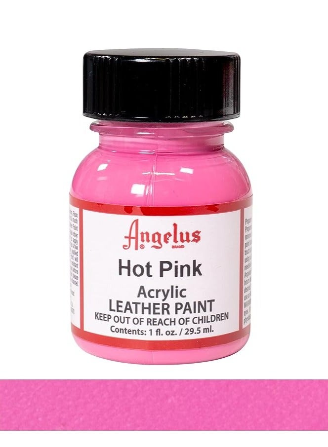 Angelus Acrylic Leather Paint 1oz Hot Pink - Image 1