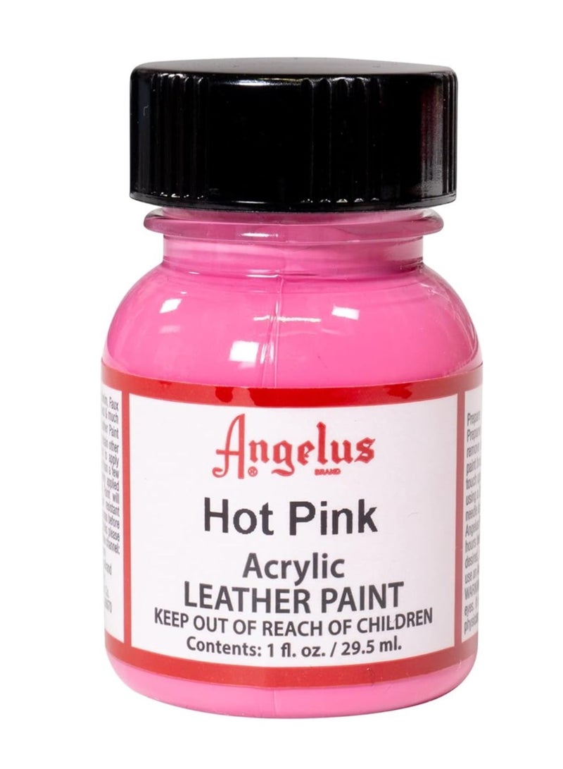 Angelus Acrylic Leather Paint 1oz Hot Pink - Image 2