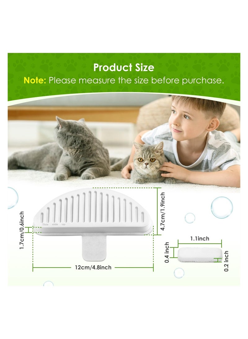 SYOSI Cat Fountain Filters for Wireless Operated 67oz/2L, Automatic Pet Water Fountain Filters with 5 Layers Filtration System, 6 Pack Replacement Filters & 12 Pack Replacement Filter Sponges  - Image 4