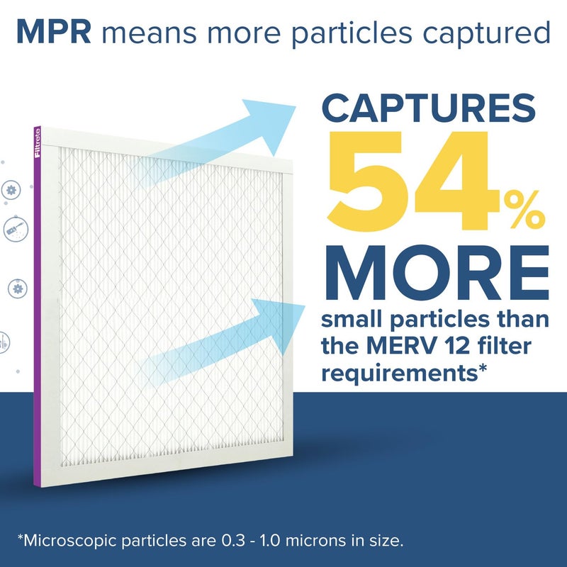 Filtrete 20x30x1 AC Furnace Air Filter, MERV 12, MPR 1500, CERTIFIED asthma & allergy friendly, 3 Month Pleated 1-Inch Electrostatic Air Cleaning Filter, 2-Pack (Actual Size 19.81x29.81x0.78 in) - Image 4