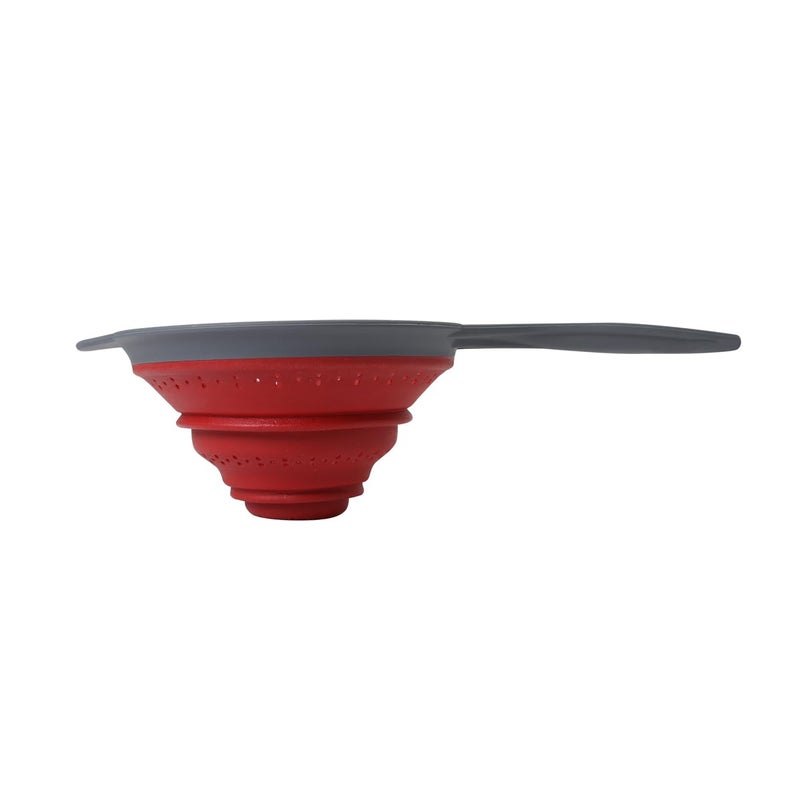 Dexas Pop N Store Collapsible Strainer, 8-Inch, Red, 1.3 Quarts Capacity, Dishwasher Safe, Space-Saving Design - Image 2