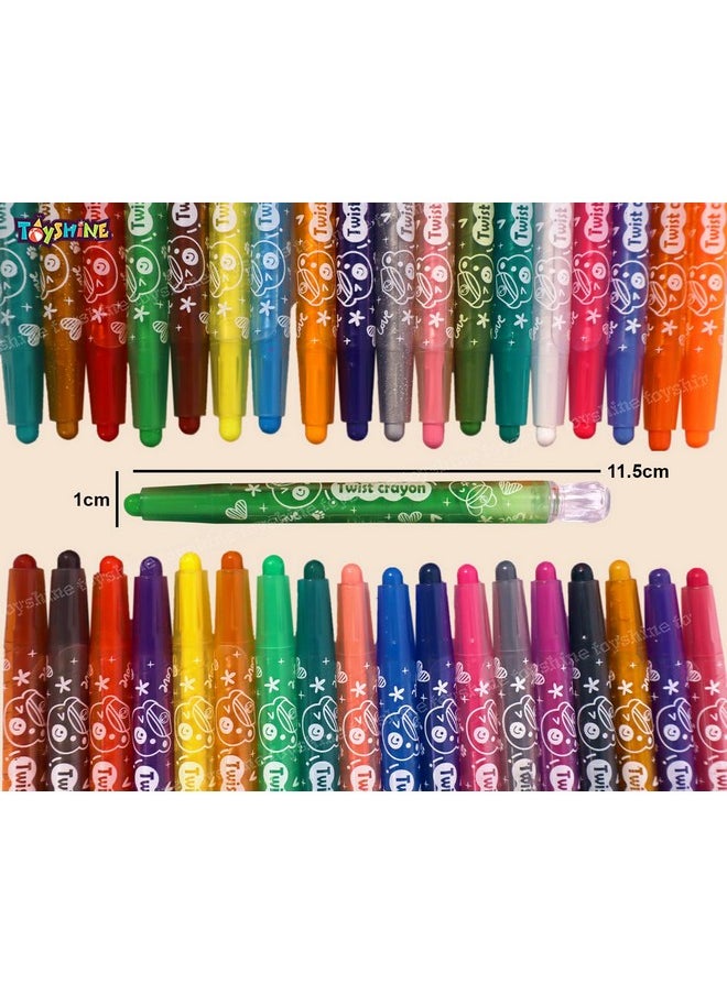 Toyshine Toyshine 36 Pcs Colors Twist Crayon Colors Set For Kids, Coloring Kit For Kids, Art And Craft Kit - Stationary School Supplies Birthday Return Gifts For Kids Girls And Boys, Multicolor  - Image 5