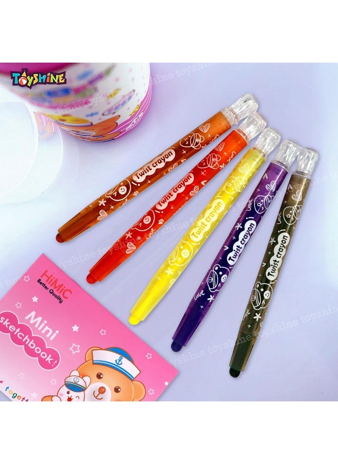 Toyshine Toyshine 36 Pcs Colors Twist Crayon Colors Set For Kids, Coloring Kit For Kids, Art And Craft Kit - Stationary School Supplies Birthday Return Gifts For Kids Girls And Boys, Multicolor  - Image 2