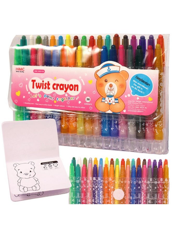 Toyshine Toyshine 36 Pcs Colors Twist Crayon Colors Set For Kids, Coloring Kit For Kids, Art And Craft Kit - Stationary School Supplies Birthday Return Gifts For Kids Girls And Boys, Multicolor  - Image 1
