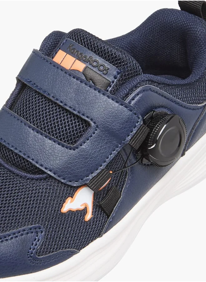 كانغاروس Boys' Panelled Sports Shoes with Hook and Loop Closure
