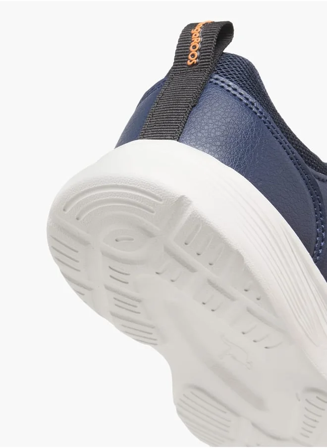 كانغاروس Boys' Panelled Sports Shoes with Hook and Loop Closure
