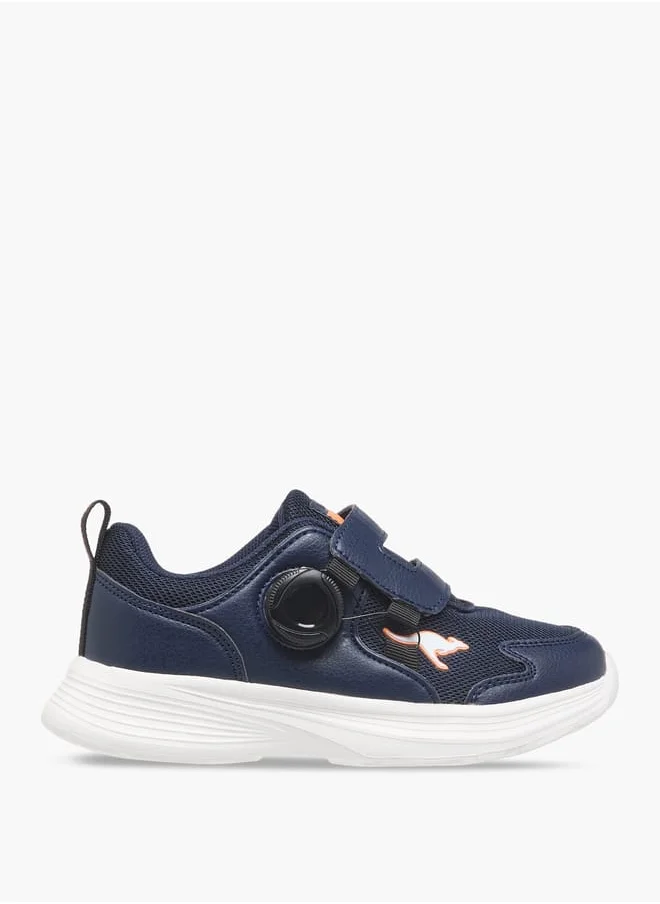 كانغاروس Boys' Panelled Sports Shoes with Hook and Loop Closure