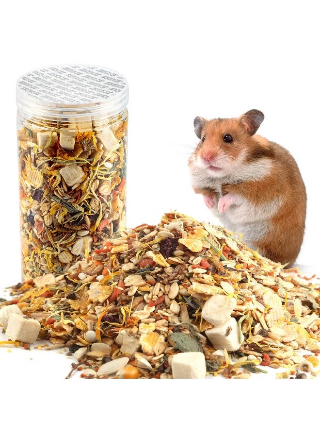 طعام الهامستر والجربوع اللذيذ، طعام جاف للهامستر - يدعم الهضم الصحي والأسنان الصحية، مكافآت صالحة للأكل فريدة من نوعها لخنازير غينيا والهامستر والجربوع - Image 1