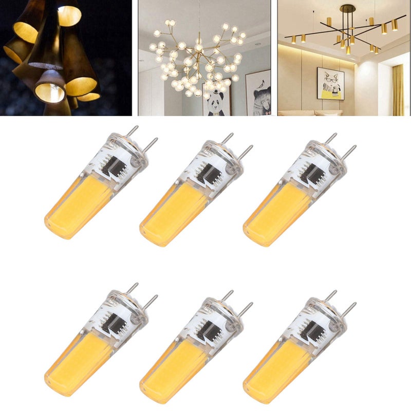 6Pcs G8 LED Bulb 5W Dimmable 2508 COB Energy Saving Easy Installation 360 Degrees 50000 Hours Stable 5W Bulbs 100‑120V - Image 1
