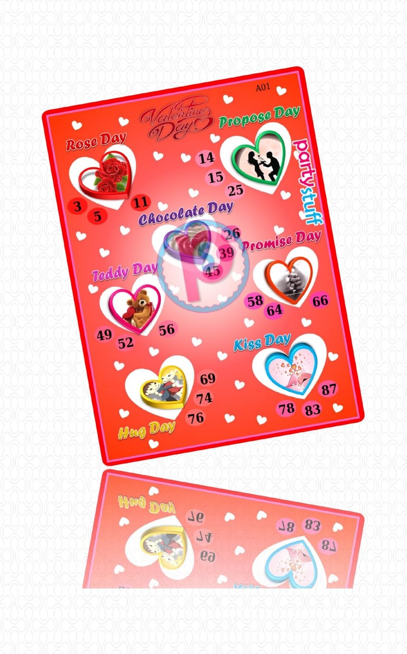 PartyStuff Tambola Housie - Valentine Days kukuba 5 (24 Piece) - Image 2
