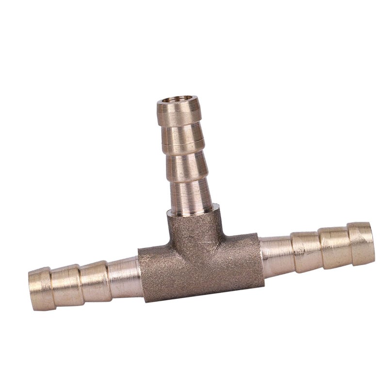 Brass 3 Way T Piece Fuel Hose Connector For 6mm 8mm 10mm 12mm Air Oil Gas - Image 5