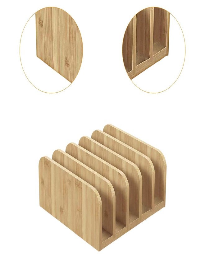 TRENDYNEST منظم ملفات مكتبي خشبي من تريندي نيست، حامل ملفات للمذكرات والدفاتر والكتب - Image 5