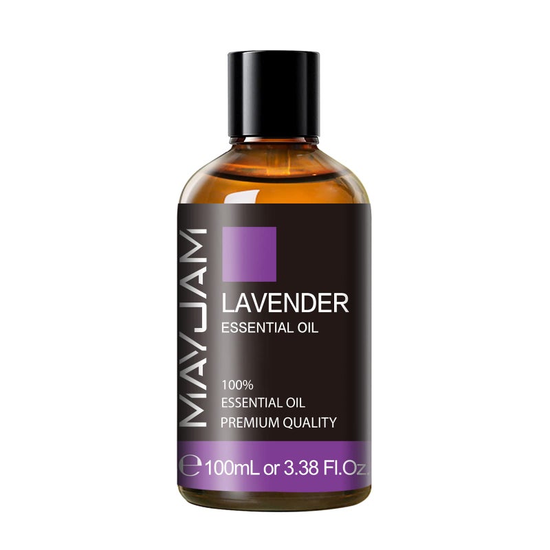 MAYJAM Lavender Essential Oil 100ML, MAYJAM Pure Essential Oils for Diffusers, Massage, Lavender Oil for Soap Candle Making, Huge 3.38FL.OZ Bottle - Image 2