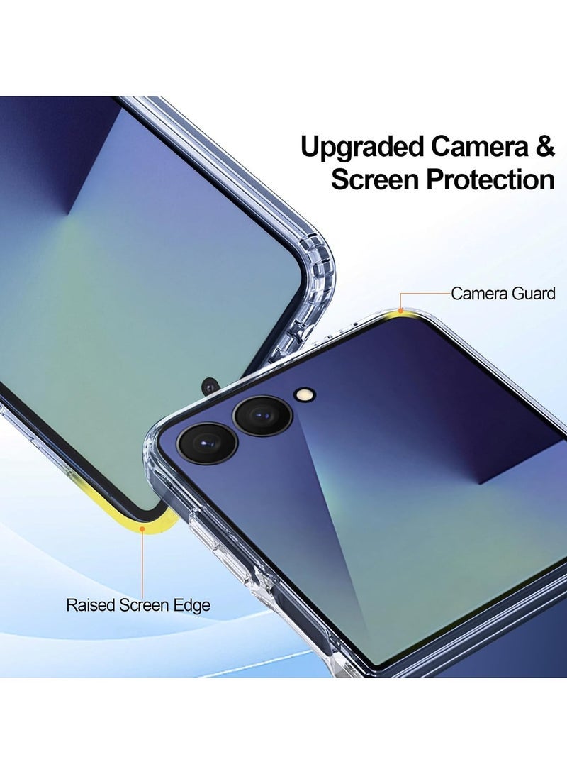 JAJEEK Clear Case for Samsung Galaxy Z Flip 7 5G (2025), Ultra Clear, Shockproof Crystal Protection, Hard Case Cover, Anti-Yellowing, Wireless Charging Compatible - Image 5