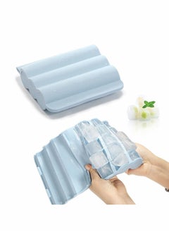 Y&D Ice Cube Tray, Flexible Silicone Trays with Spill-Resistant Lid, Easy-Release, 15-Ice Cubes Mould for Freezer, Drink, beverage, Jelly, Chilled Drinks, 1 Pcs ( Light blue )  - Image 1