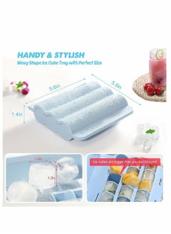 Y&D Ice Cube Tray, Flexible Silicone Trays with Spill-Resistant Lid, Easy-Release, 15-Ice Cubes Mould for Freezer, Drink, beverage, Jelly, Chilled Drinks, 1 Pcs ( Light blue )  - Image 2