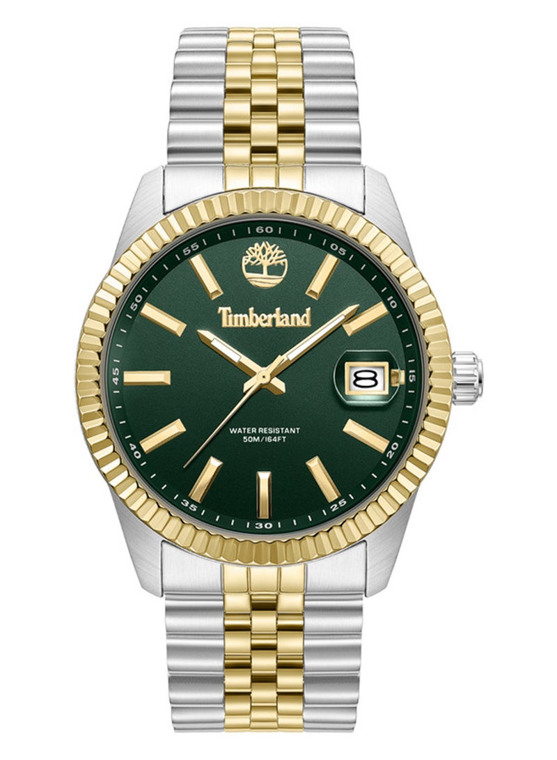 Timberland Men Northerd Green Dial Stainless Steel Bracelet Analog Watch for Men, 41mm - Image 1
