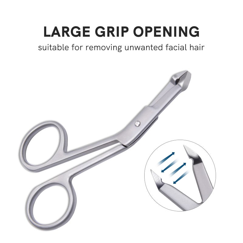 Cut it Professional Scissor Tweezers - 3Cr13 Stainless Steel Tweezers with Handles, Larger Grabbing Surface Area, Precision Eyebrow Tweezers for Women and Men Facial Hair - Image 4