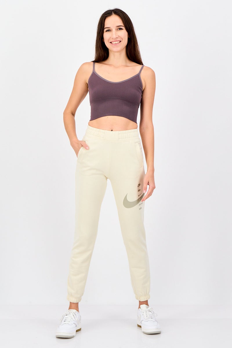 Nike سروال رياضي خارجي للنساء بتصميم قياسي، كريمي - Image 4