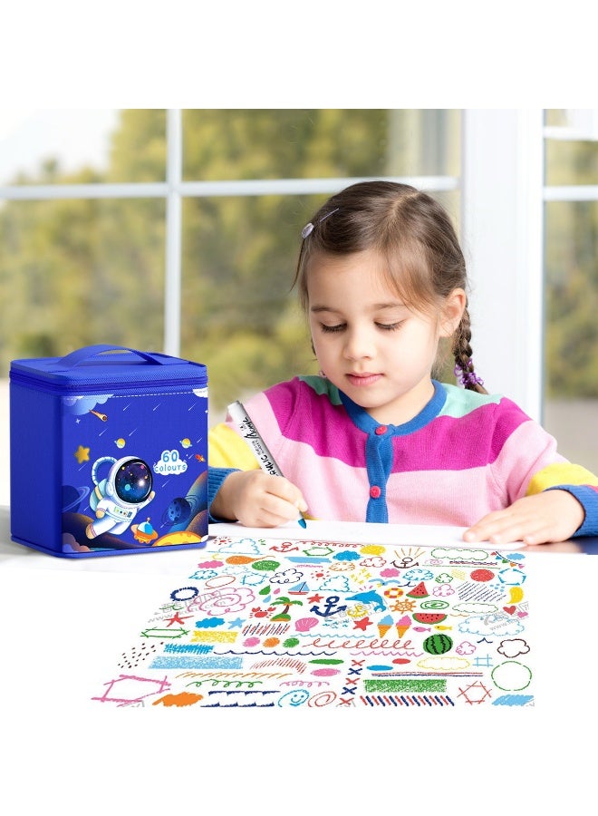 جورونب 60 لونًا من أقلام التلوين، أكريليك للفنانين البالغين، تلوين، رسم، رسوم متحركة، رسوم متحركة، رأس فرشاة للرسم على الصخور، الخشب، القماش، الحرف اليدوية، أدوات فنية - Image 5