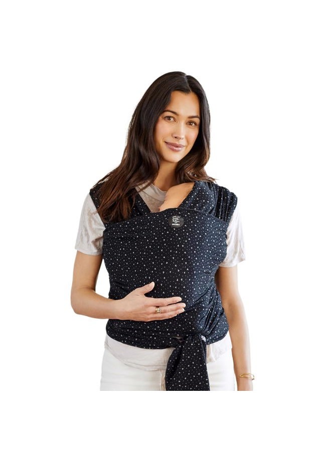 MOBY 100% Cotton Classic Baby Wrap Carrier for Newborn to Toddler up to 33lbs, Baby Sling from Birth, One Size Fits All, Breathable Stretchy, Unisex, Terrazzo Black - Image 1