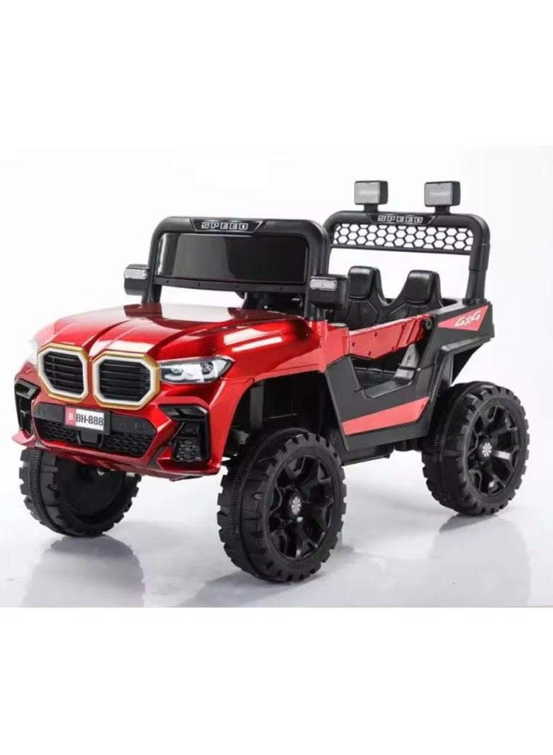DEHKAH 4*4 Electric Jeep for Kids - Sporty Design, Dual Seats, Amazing LED Lights, Unlimited Power, Model BH888 🔋🚙 