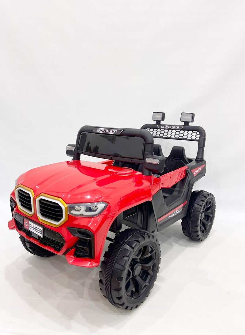 ضحكة  سيارة  جيب كهربائي للأطفال 4*4  – تصميم رياضي مزدوج المقاعد مع إضاءات LED مدهشة قوة بلا حدود - Image 3